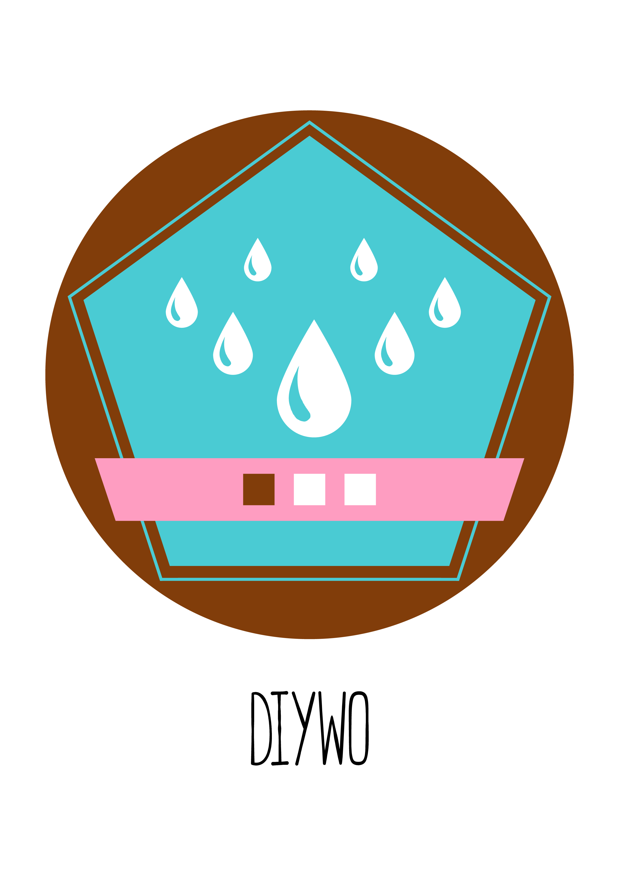 Badge DIYWO 1 lletres